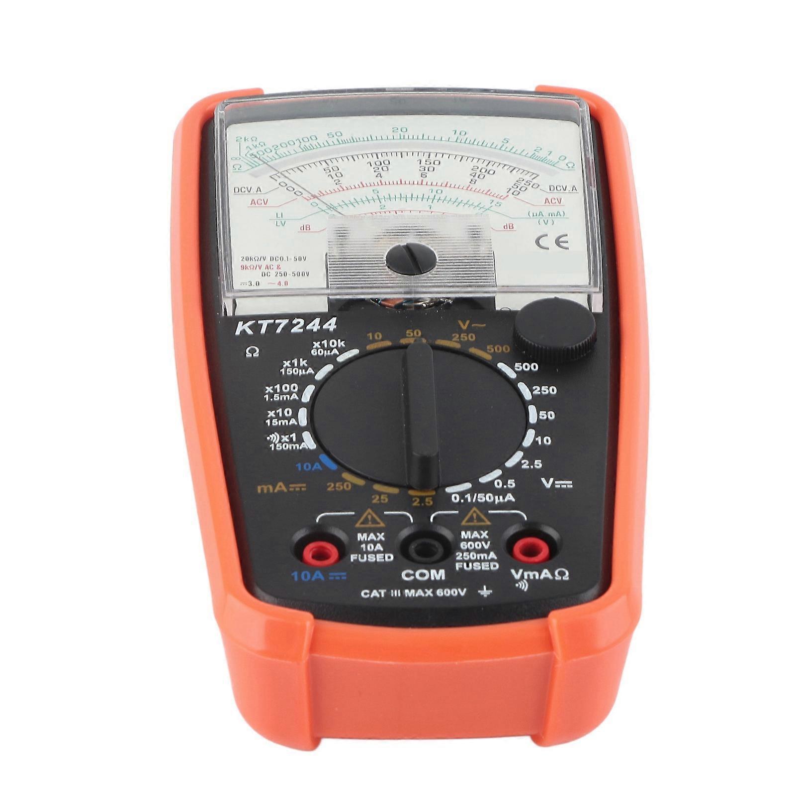 KT7244 High Accuracy Pointer Multimeter 10A DC, 20MΩ Resistance