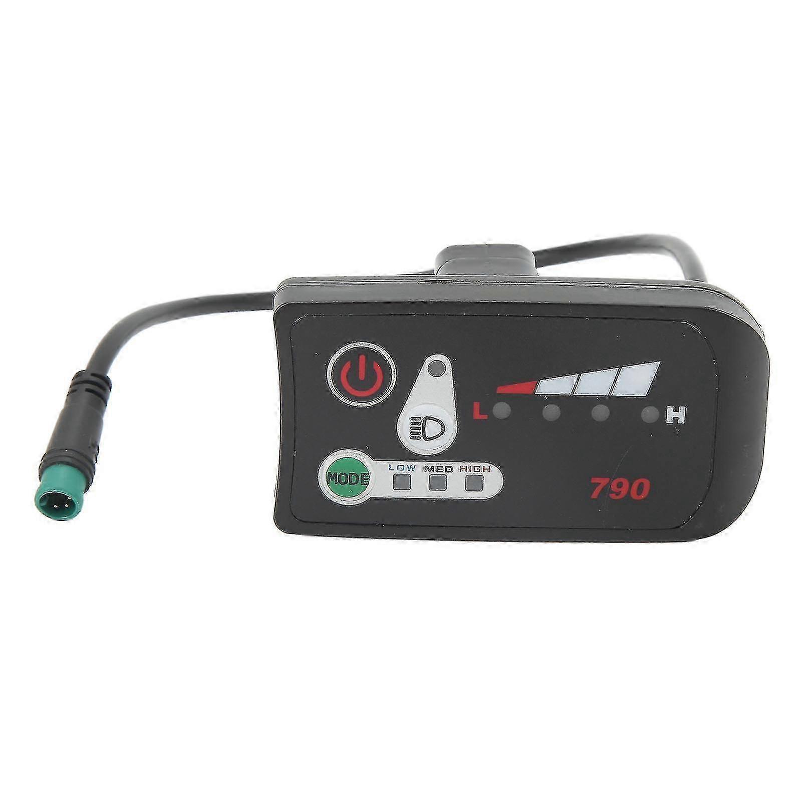 Waterproof LED Power Display for E-Bike - 5-Pin Connector, 22.2mm Handlebar Compatibility