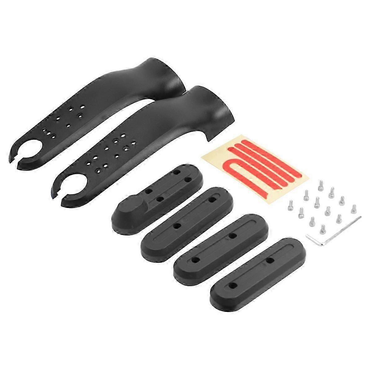 Front Fork Cover with Wheel Cover Hub Cap Protective Shells for M365 Electric Scooter Fork Parts Black