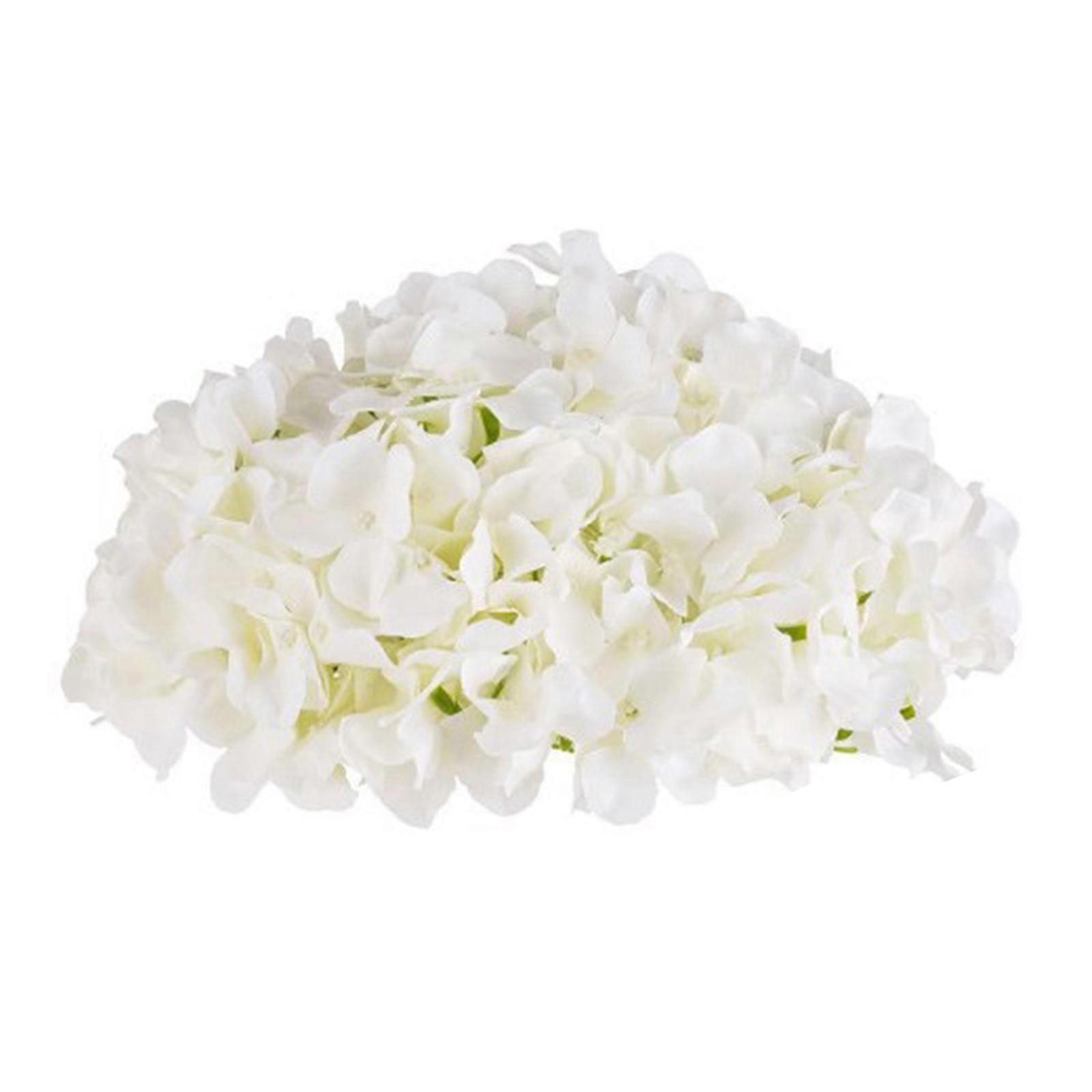 Adjustable Fabric Hydrangea Bouquet Set For Customizable Wedding Aisle Decor And Tabletop Displays White