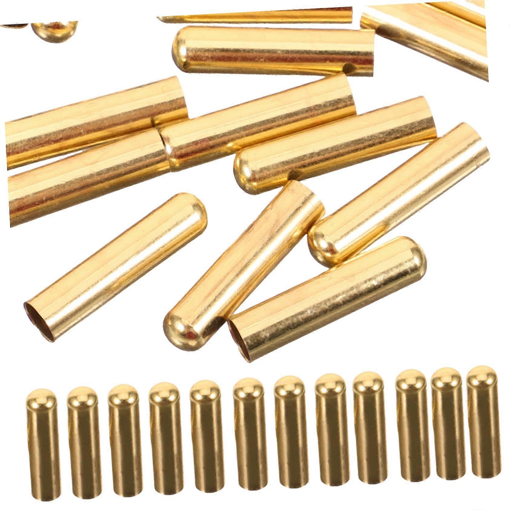 Metal Shoelace End Clips  Replacement Tips For Shoes, 50 Pcs, 2.00x0.50x0.50 cm, Golden