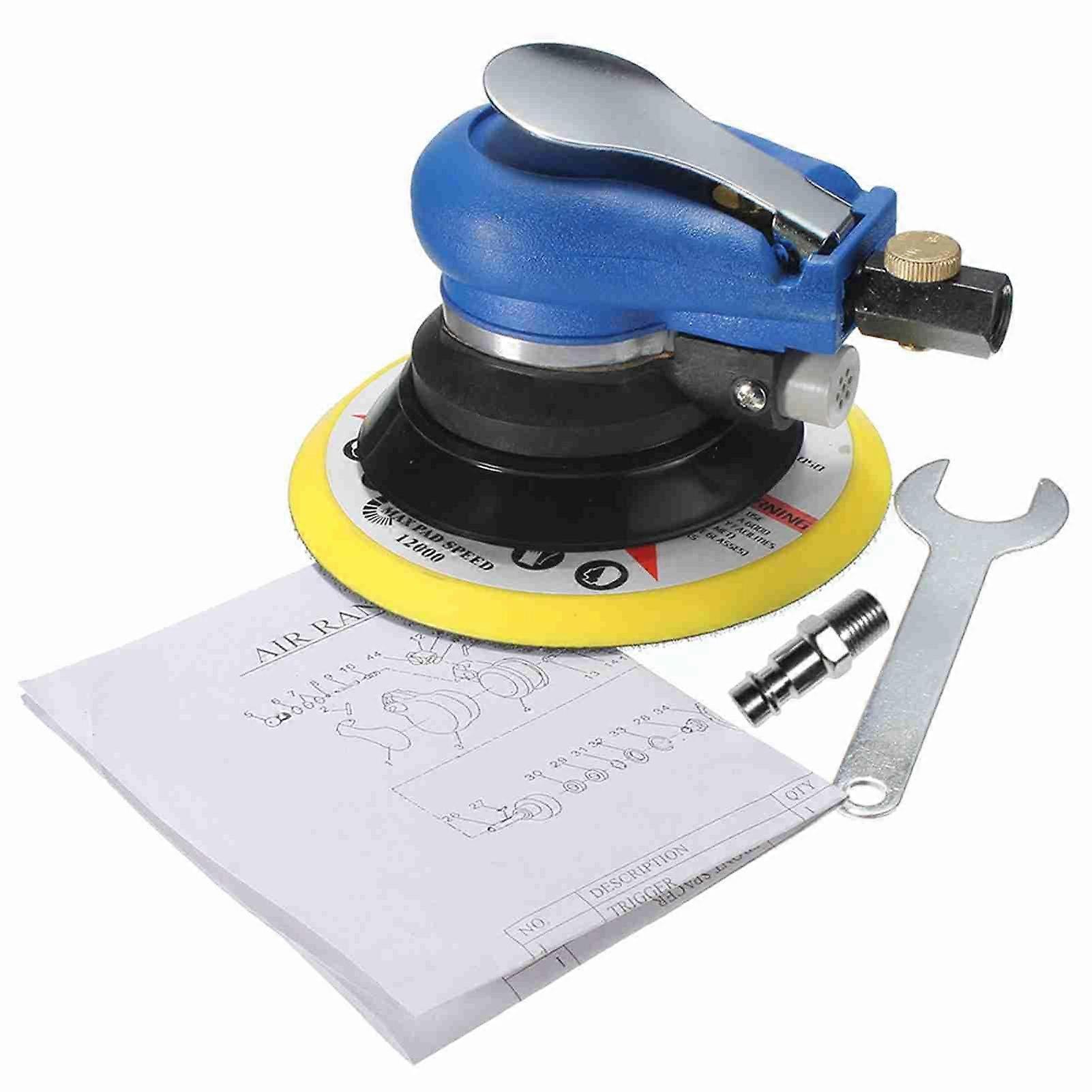 6in Air Palm Sander High Speed Air Random Orbital Palm Sander for Waxing Polishing