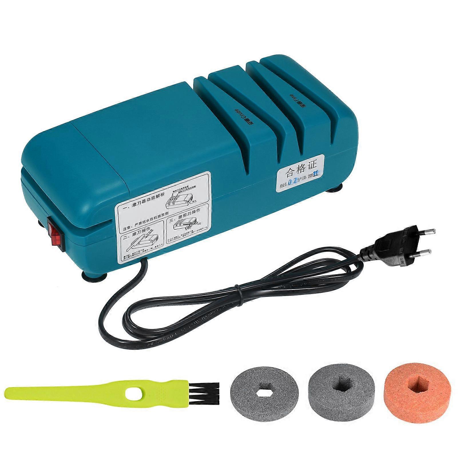 Professional Electric Cutter Sharpener 3 Stage Scissors Sharpener with 3 Replaceable Sanding Wheel for Kitchen Shears