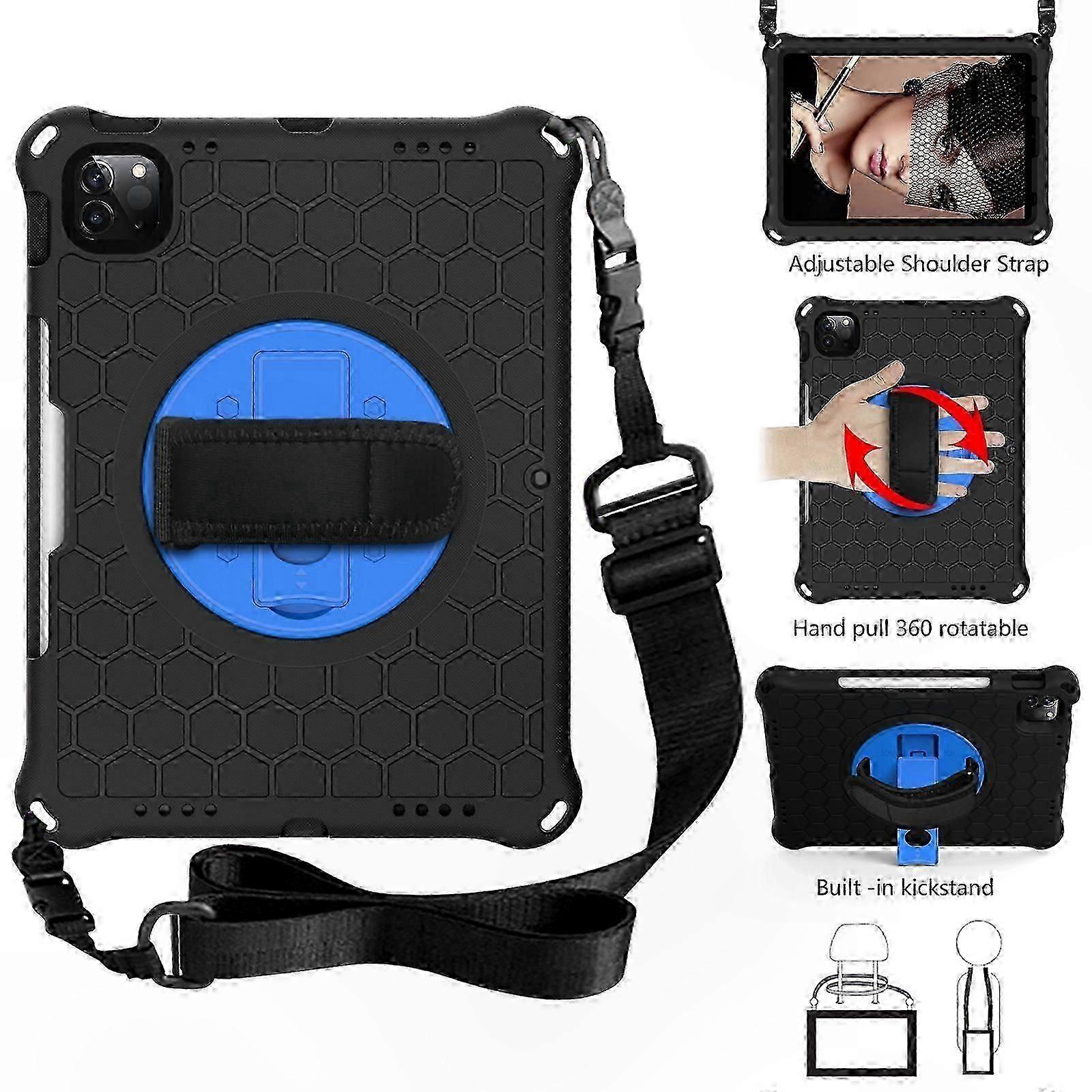 Protective Case for 11 Inch Tablets, Kid-Friendly Design with Screen Protector, Shockproof & Durable, Includes Shoulder and Hand Straps for Comfort