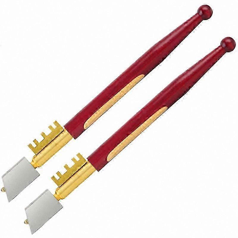 Durable Diamond-Tipped Glass Cutter Tool with Brass Snapper and Wood Handle for Precision Glass Cutting Tasks