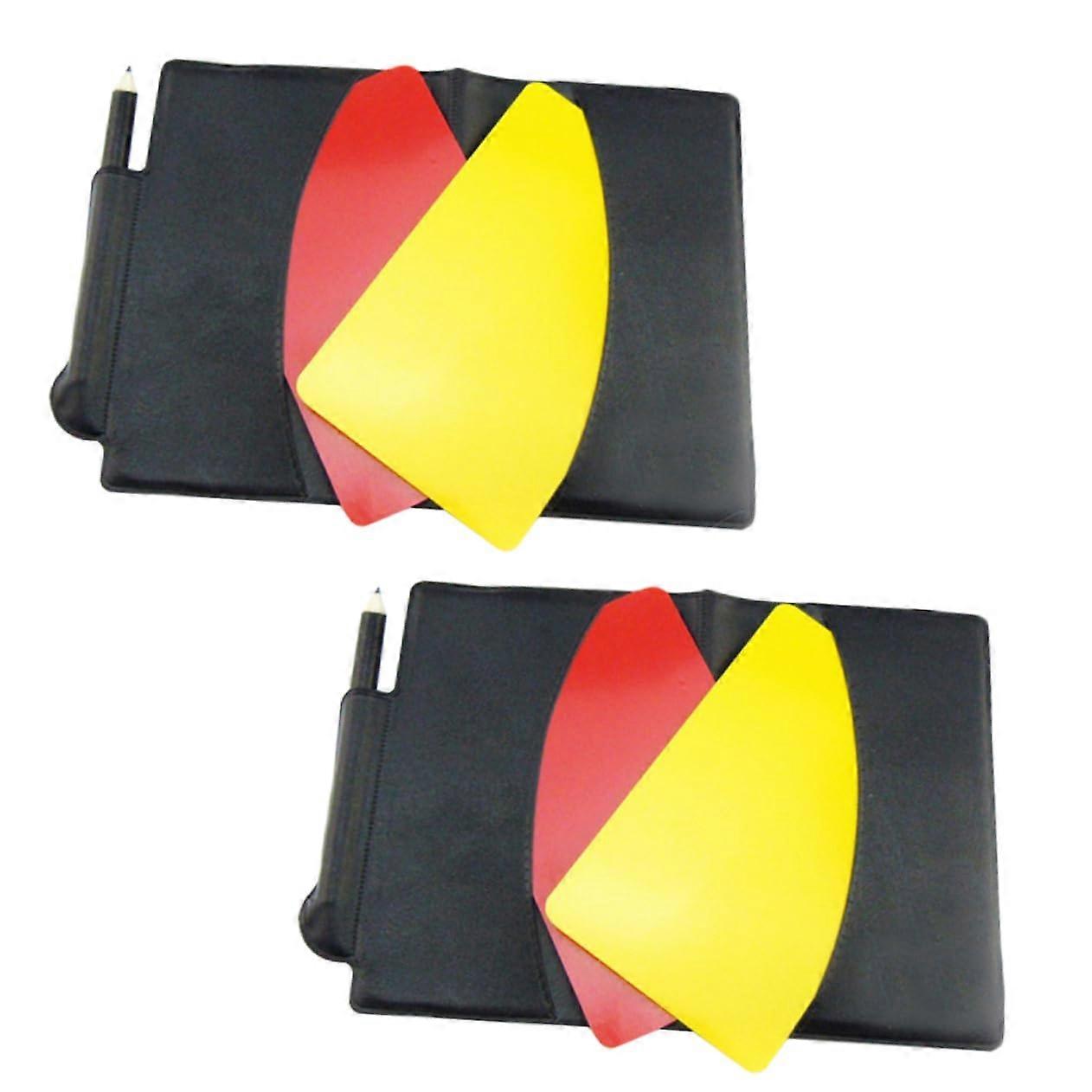 Soccer Referee Kits Portable With Red Yellow Cards, Pencil Notebook, For Training And Matches, Durable Flexible Design
