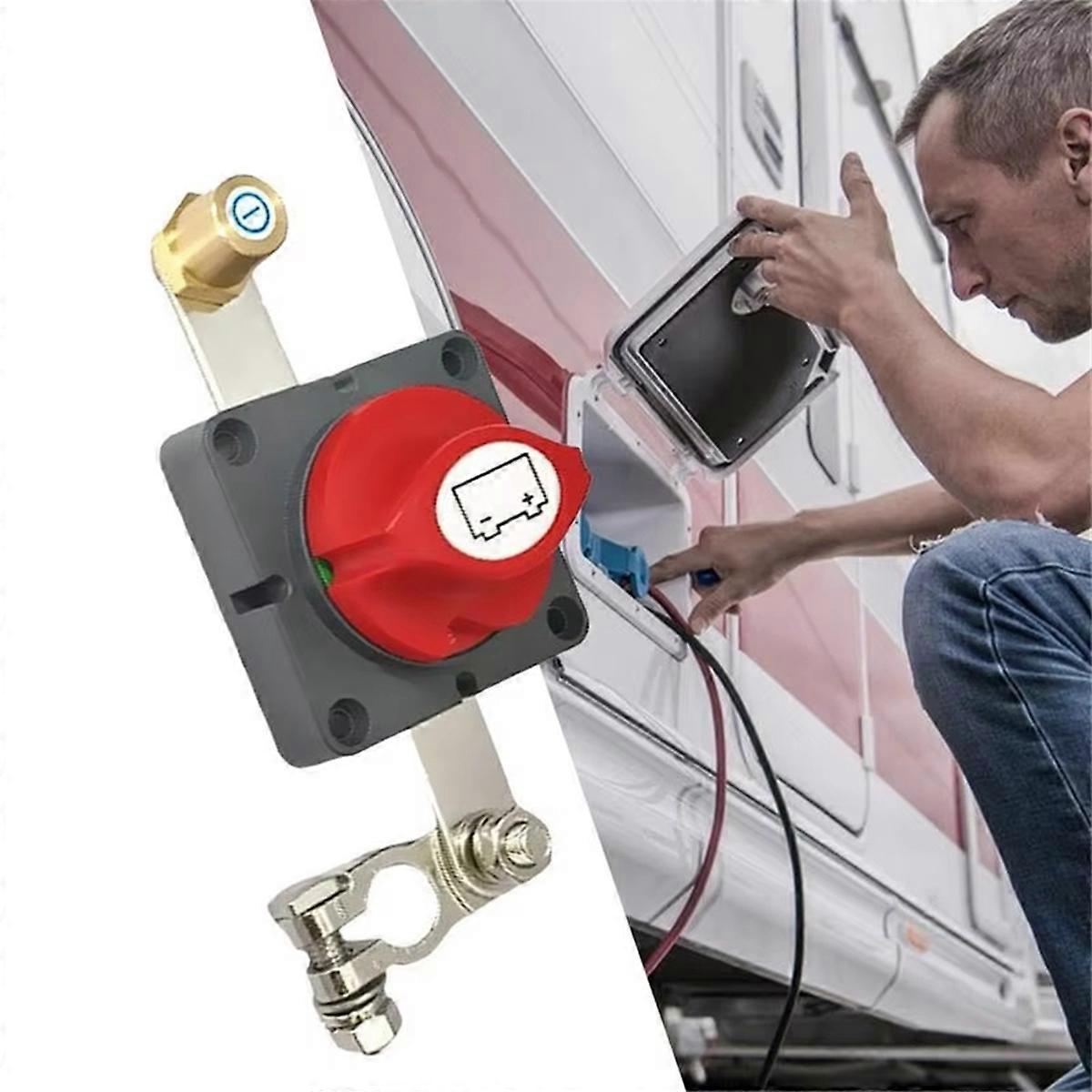 RV Yacht High Current Negative Power Off Switch Brass Battery Pole 12V-48V Power Switch