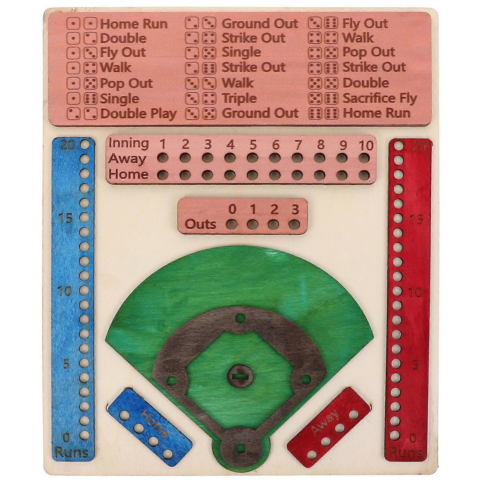 Wooden Baseball Board Game For Holiday Gatherings With Rectangular Shape And 1Set For Entertainment