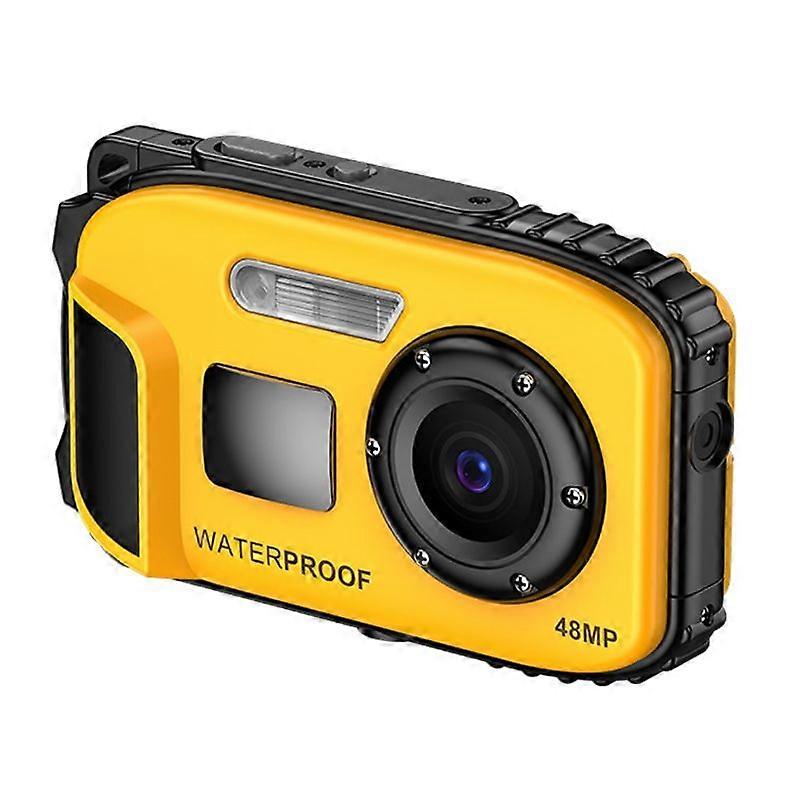 Underwater Digital Camera for Children 48MP HD 32GB(Yellow)