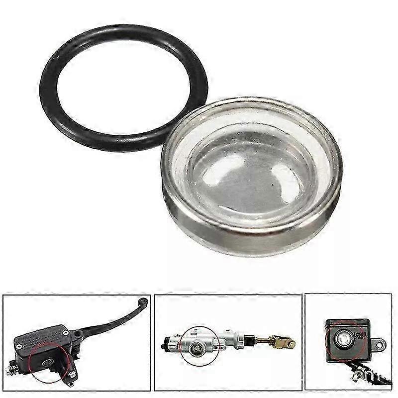 2x δεξαμενή υγρού φρένων γυαλιού θέασης για την αντλία φρένων μοτοσικλετών σκούτερ