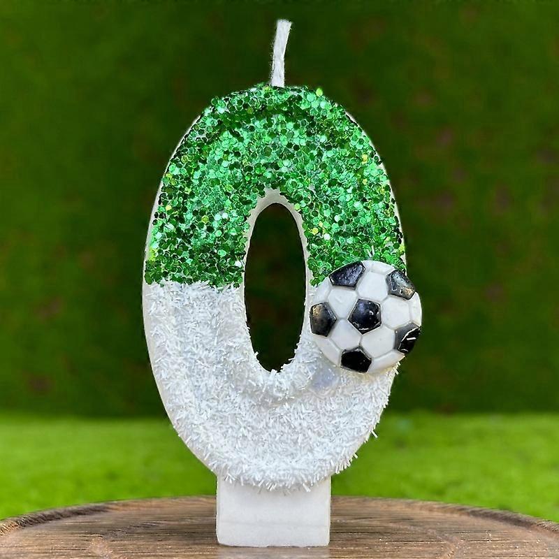 0-9 Number Birthday Candles original two color gradual change Football style birthday cake digital party candle decoration