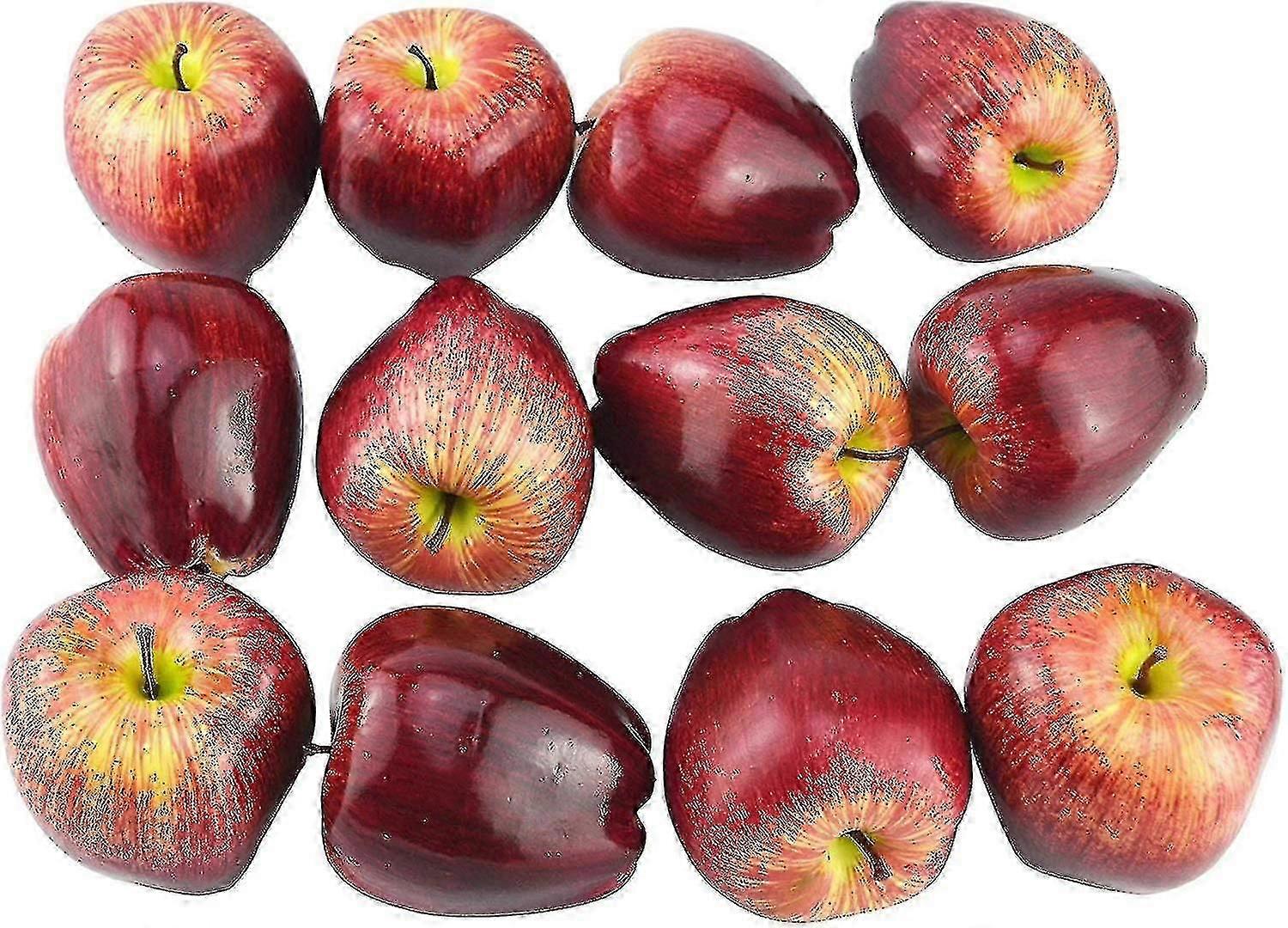 Lifelike Fake Dark Red Apple Simulation Artificial Apples Set Fake Fruit