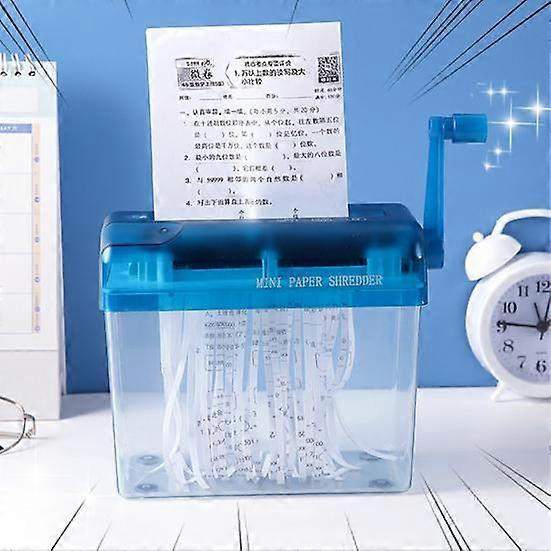 Manual Paper Shredder Portable Large Capacity Clear Visible Anti-slip Mini Hand A4 Paper Cutting Shredding Tool Home Office Supplies