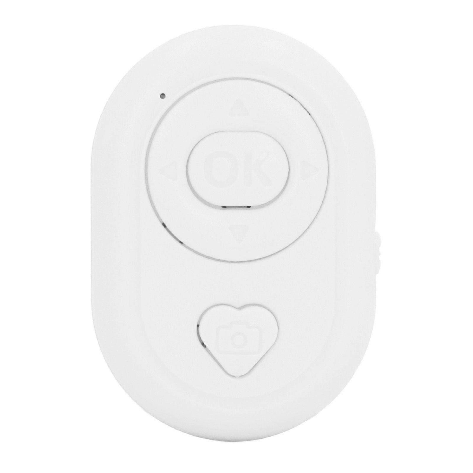 Bluetooth 4.0 Remote Shutter Wireless Camera Remote Control Page Turner Create Amazing Photos Videos Hands Free White
