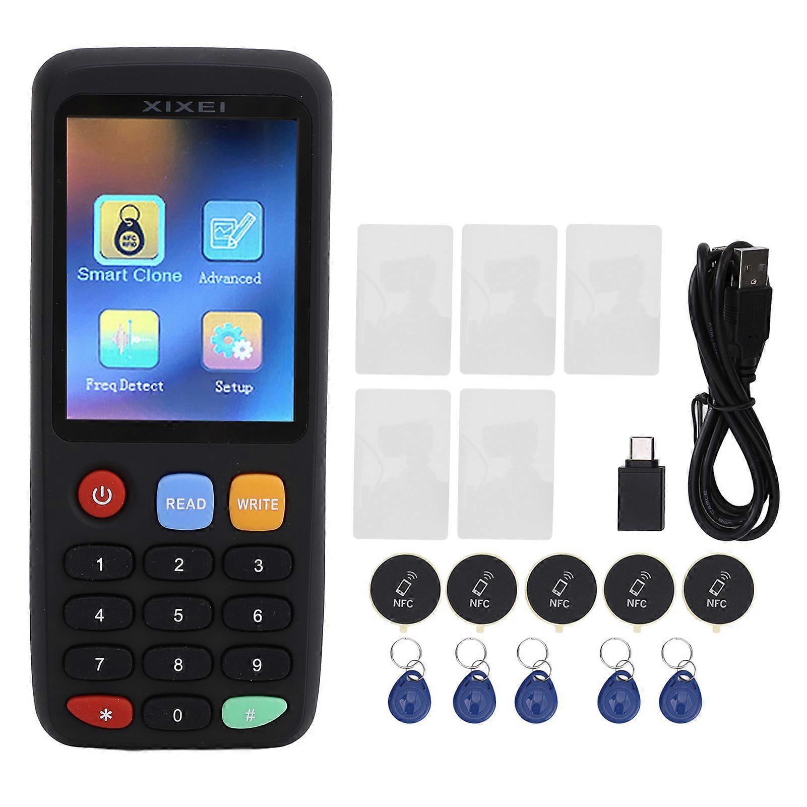IC ID Copier with 5PCS IC NFC Cards 5PCS ID Keychains Type C Interface 400mah Battery Chinese and English Full Encryption