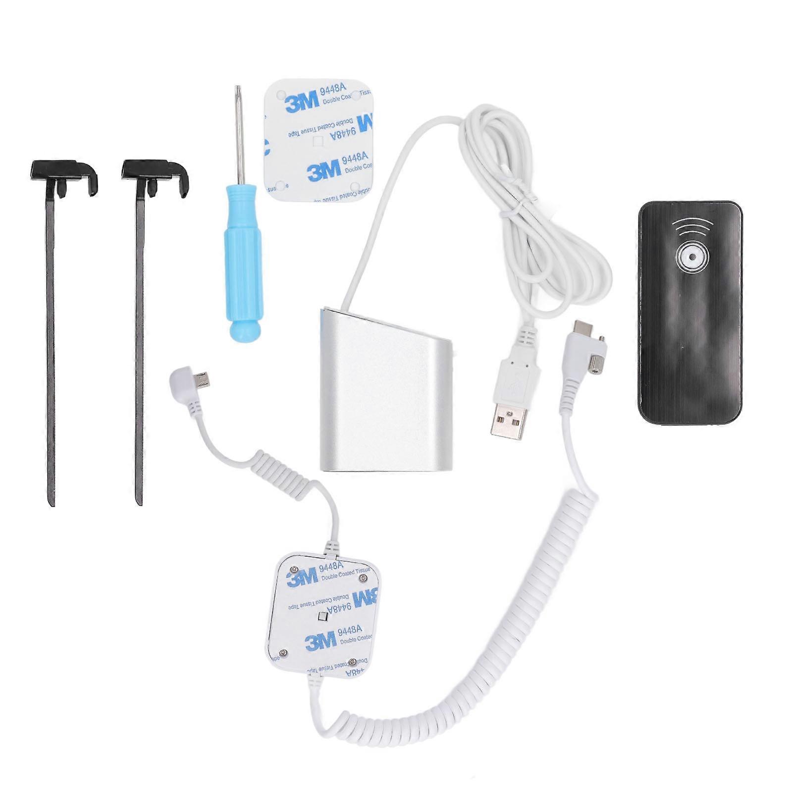 Anti-theft bracket with claws, 95-120 dB security alarm, charging function for mobile phones and tablets, compatible with Android.