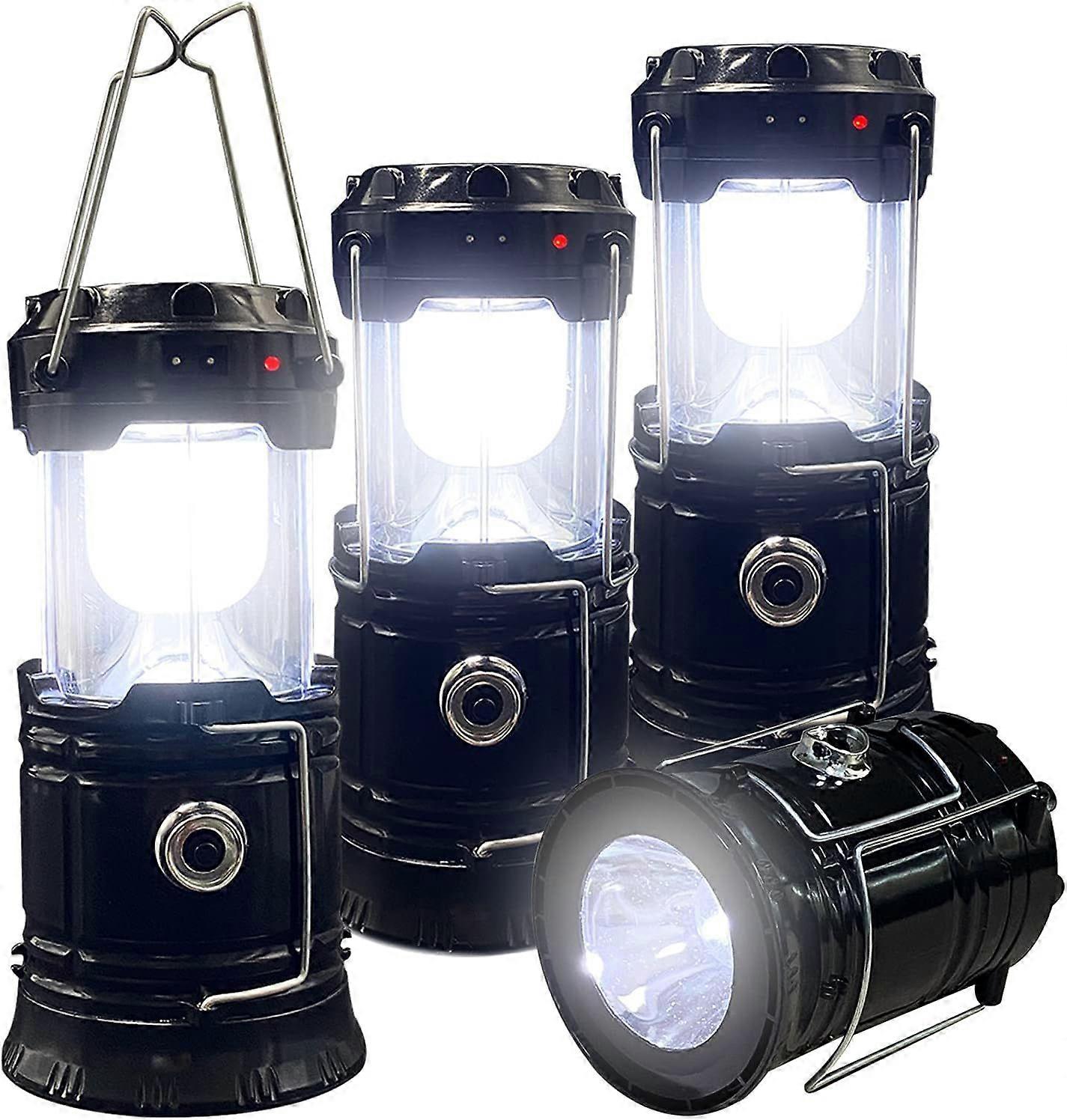 Foldable Portable LED Camping Lantern Lightweight Waterproof Solar USB