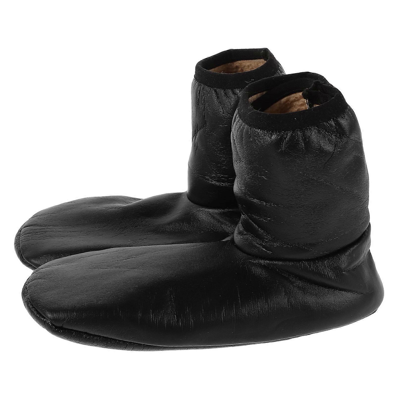 Thermal Insulated Black PU Socks Provide Warmth for Home Use 1Pair
