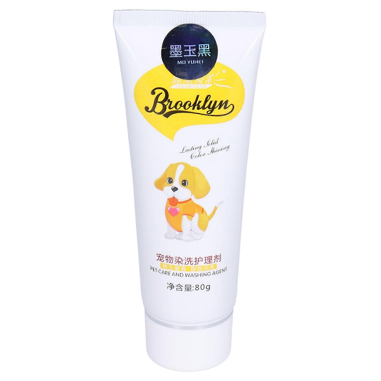 Crème colorante temporaire pour animaux de compagnie, non toxique, 80 g (noir)