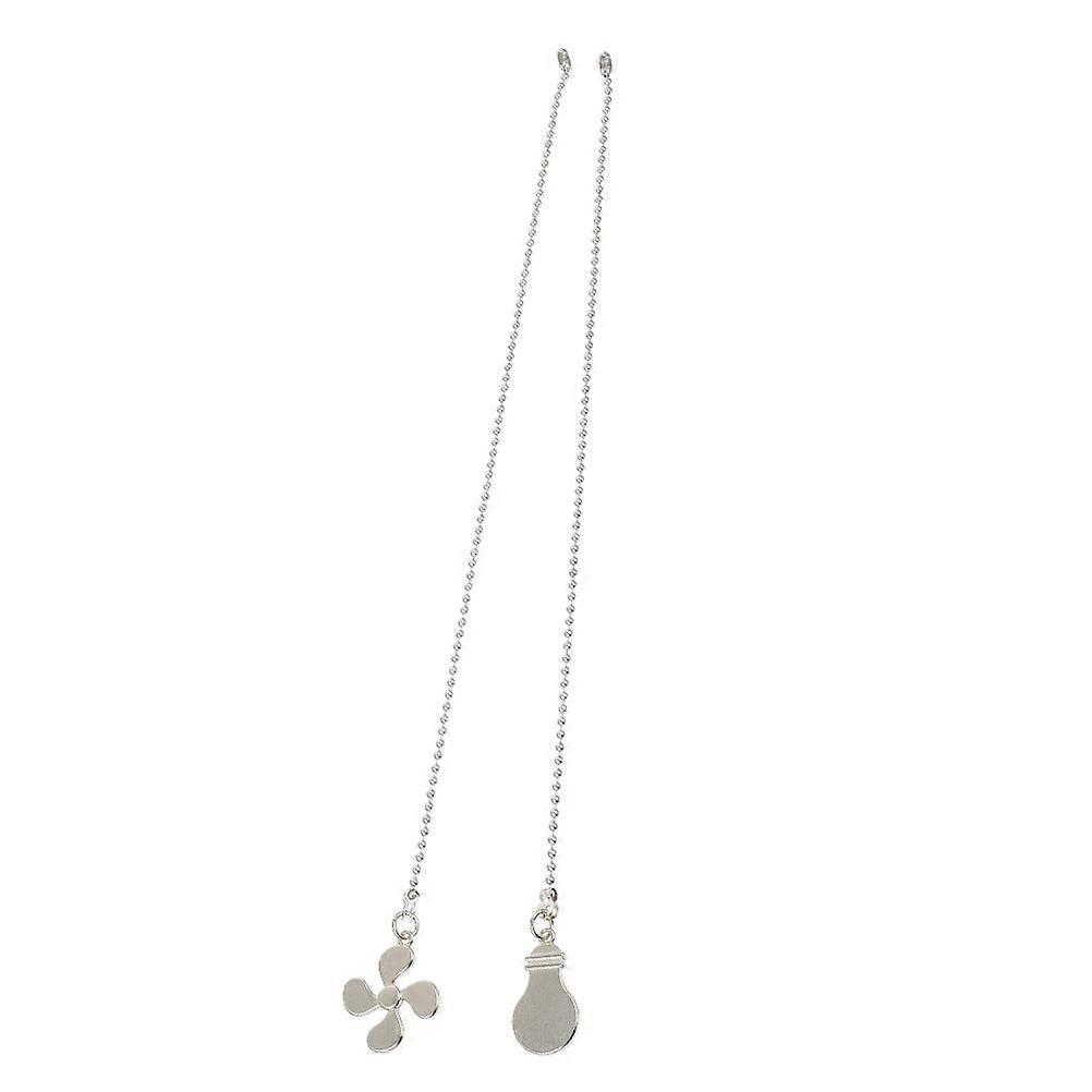 Ceiling Fan Chain Extension for Light Fixtures and Ceiling Fans Made of Durable Silver Metal for Effortless On/off Operation 1 Set
