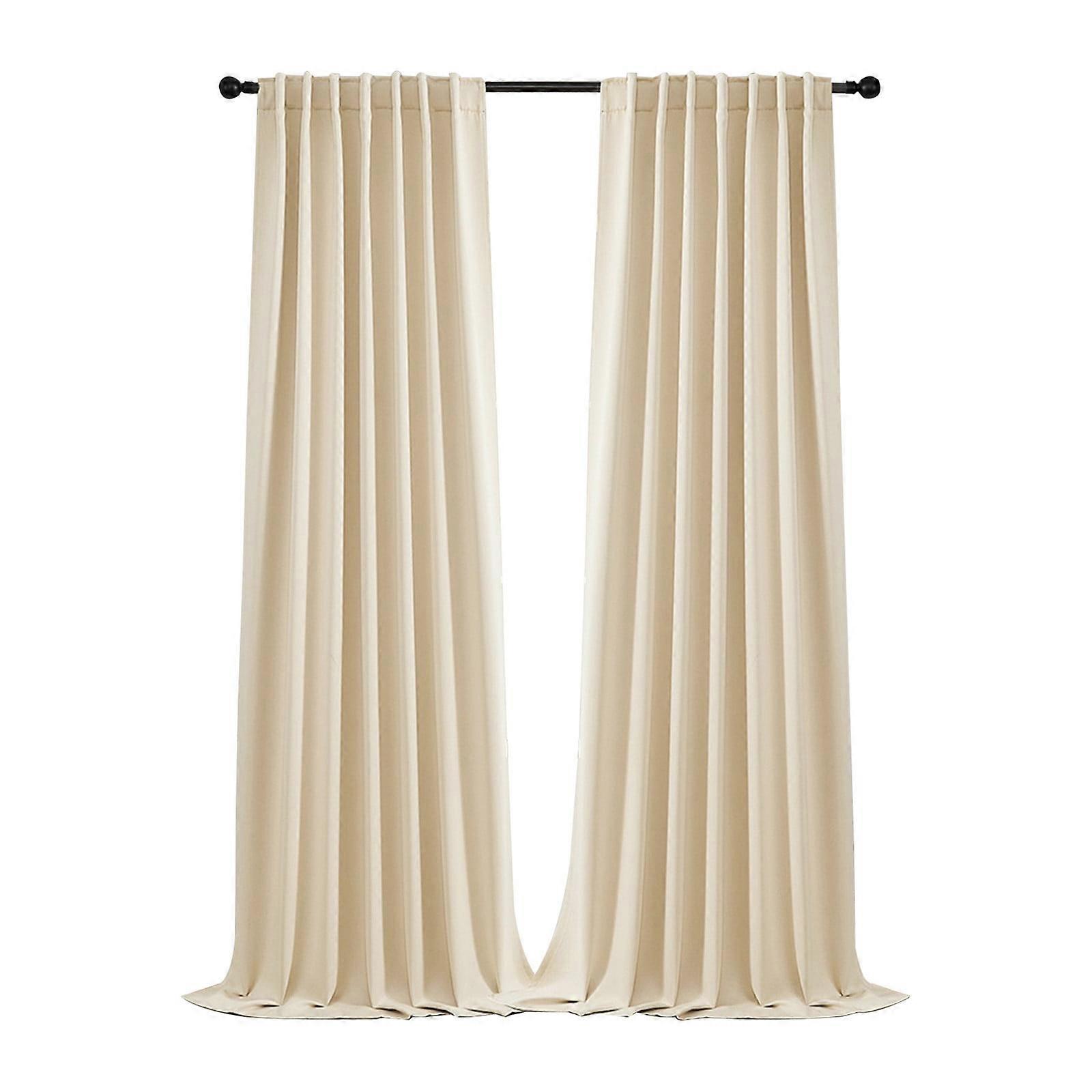 Zmeidao Blackout Curtains for Ceiling Track, Back Tab Loop Pocket Pinch Pleated Drapes for Sliding Glass Door, W39 x L51