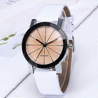 Unisex Casual Lederen Band Quartz Horloge voor Mannen en Vrouwen