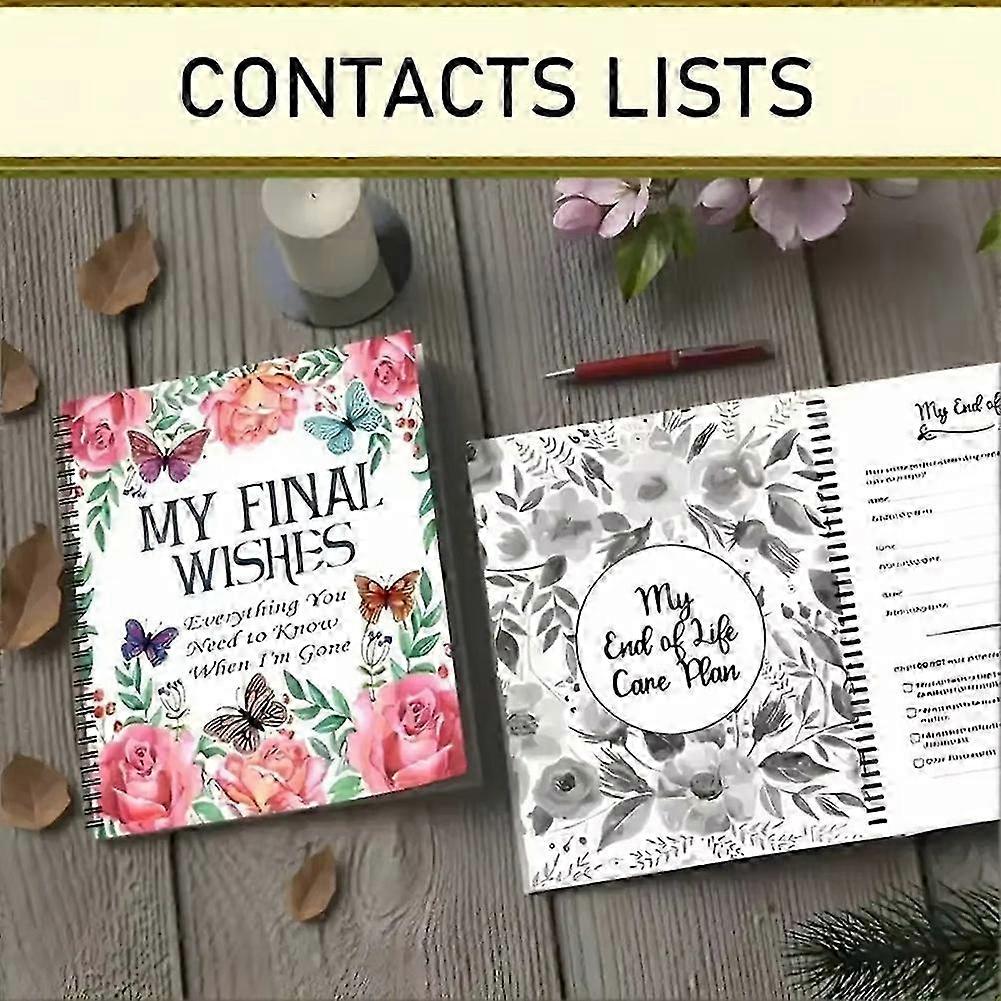 My Final Wishes Planner: Everything You Need to Know When IM Gone End of Life Planner, Checklists & Organizer 2025