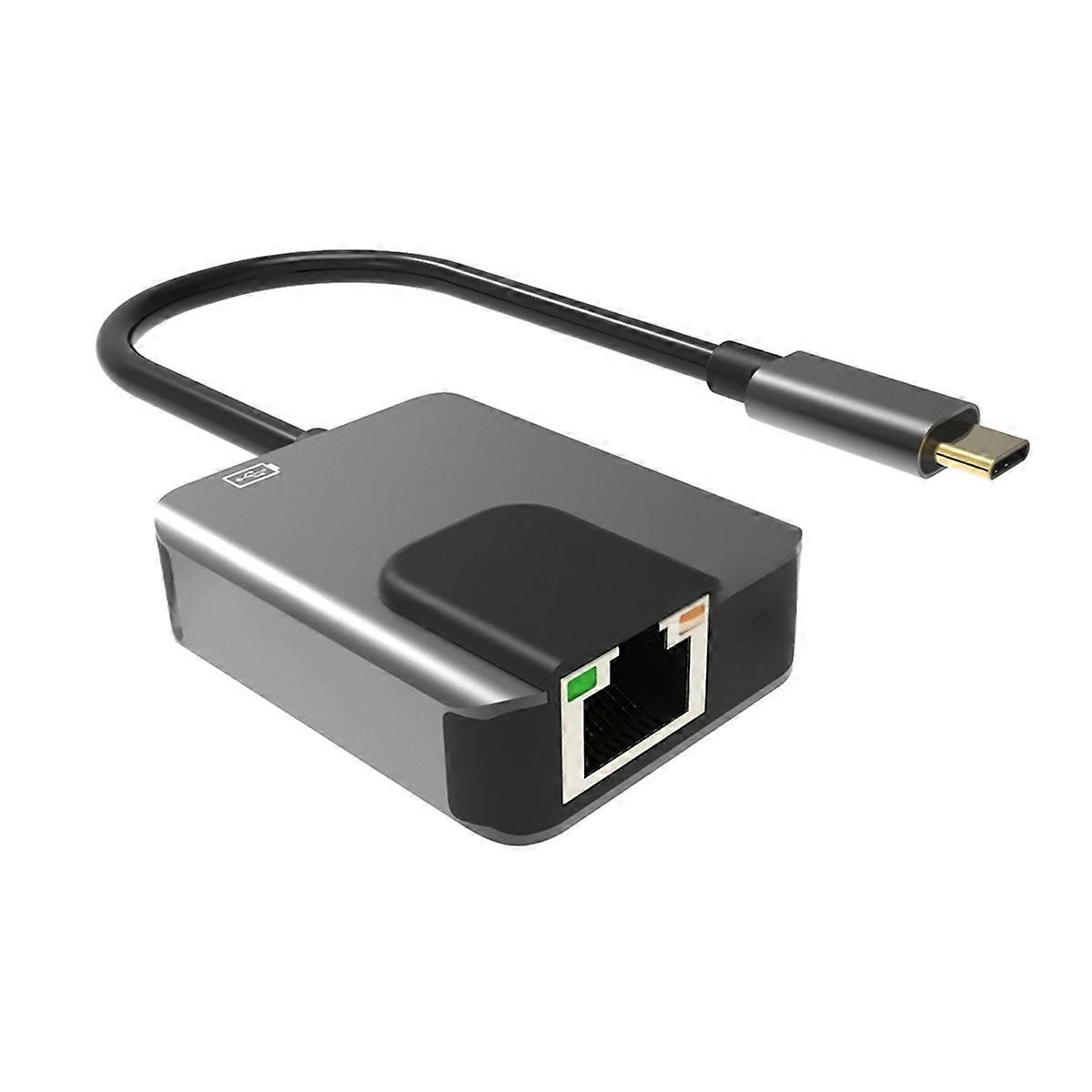 3 In1 USB Type-C Adapter with 3.5mm Audio Jack 1000Mbps RJ45 Ethernet with PD3.0 Fast Charging for Gaming Phones