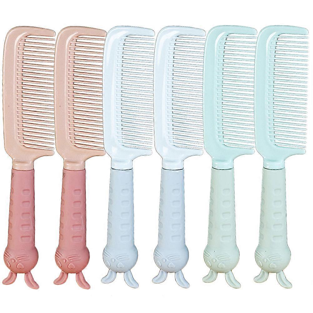 Assorted Color Hair Combs Portable Combs 6Pcs for Kids