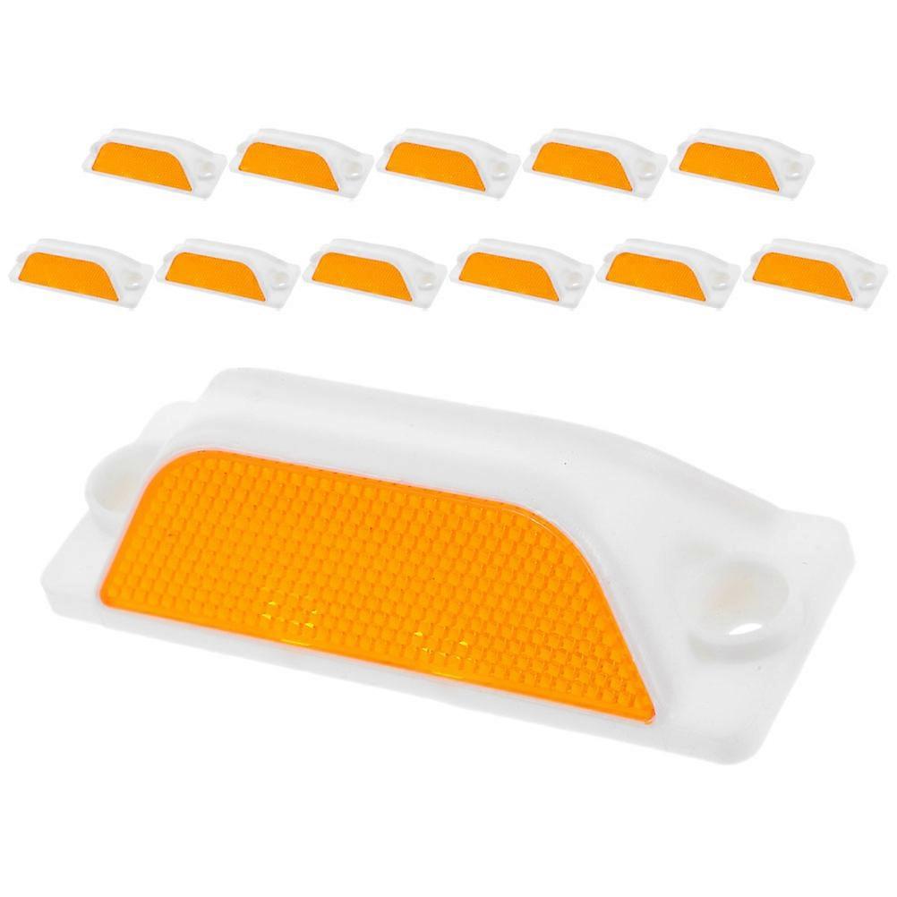 Pavement Markers Reflectors Rectangular Road Safety Markers for Visibility 60Pcs