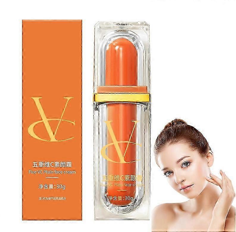 Sminkkräm, MultiVc Naturlig Sminkkräm, Five Vitamin C Tona Upp Kräm För Ansiktet, Five Vitamin C Foundationkräm Fuktkräm
