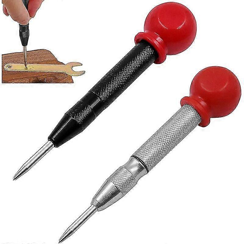 Heart Punch 2 Piece Spring Loaded Center Punch Marking Tool Adjustable Impact Automatic Center Punch With Center Punch Tool