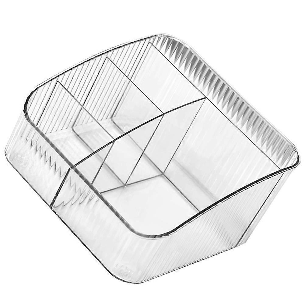 Transparent Makeup Brush Organizer For Home Use In Square Shape With Decorative Effect 18.2X18.1X10CM 4Pcs