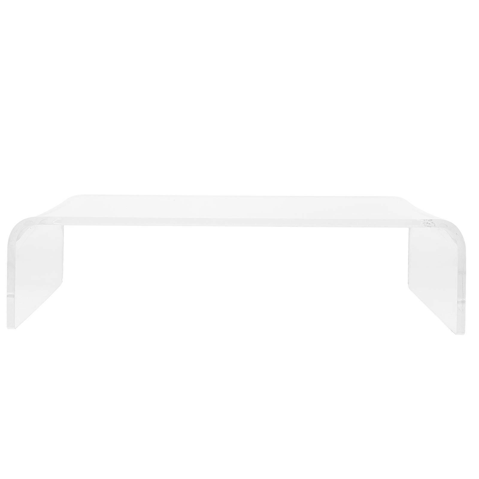 Ergonomic Acrylic Monitor Riser Stand For Computers In Rectangular Shape Suitable For Home Office With Posture Improvement 2Pcs