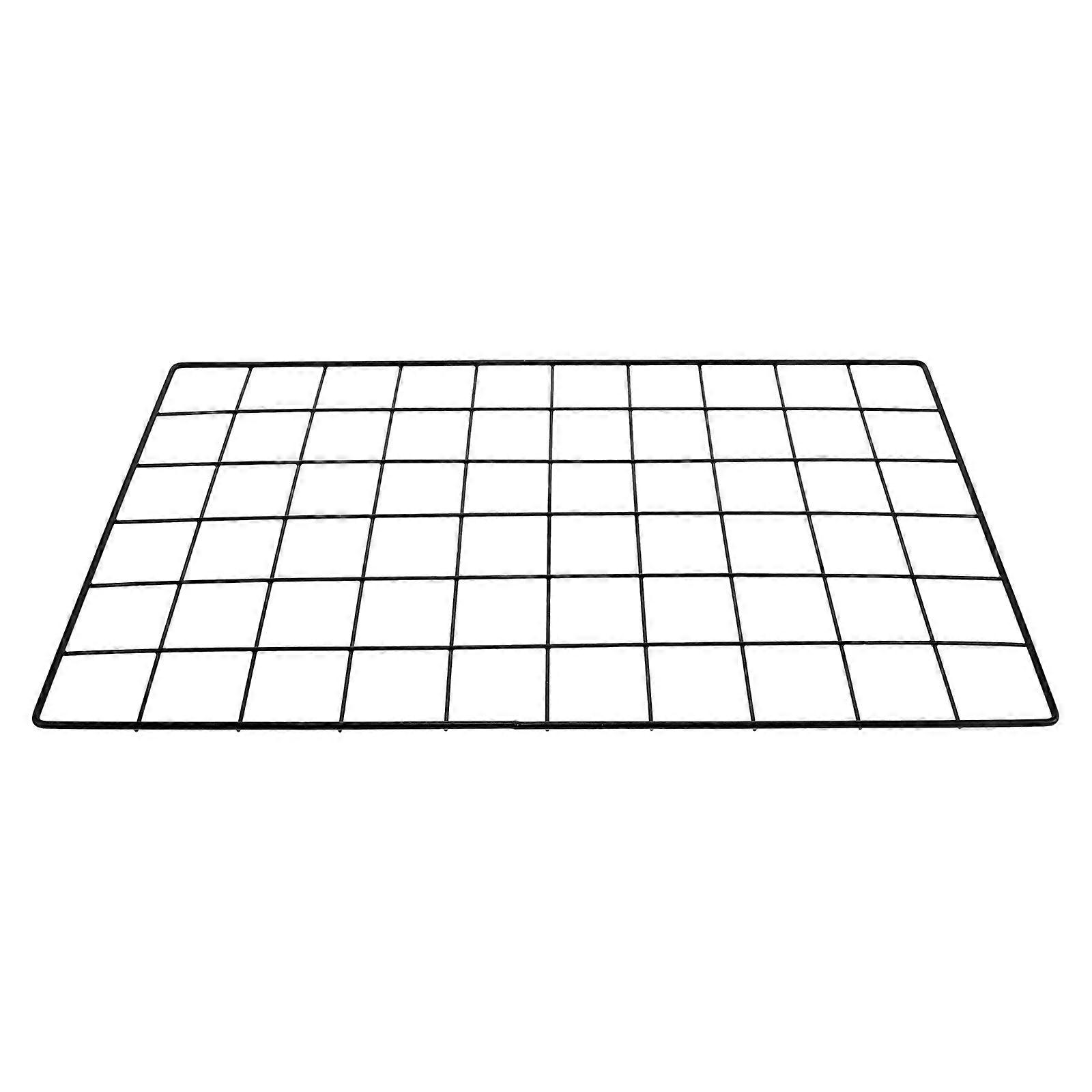 Rectangular Wall Grid Panel For Home Storage 50X30CM Photo Display Organizer Black Iron 1Pack