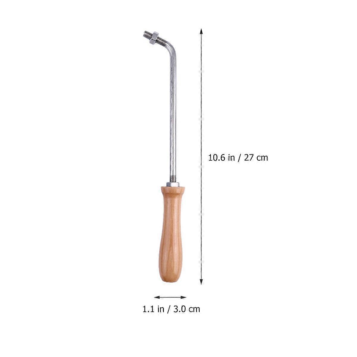 Embossing Iron Handle 1Pcs Bakery Stamping Handle Light Brown Perfect For Bakers And DIY Enthusiasts Crafting Cakes And Cookies