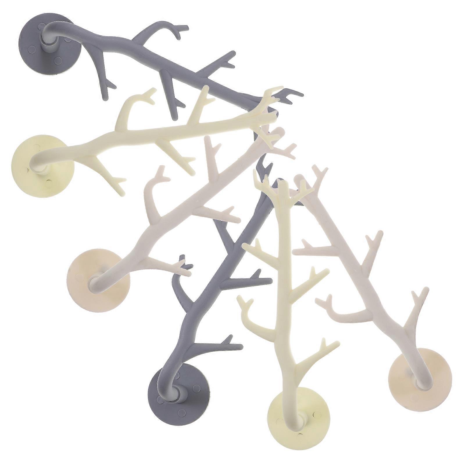 6 יחידות ווים לקיר ענפי שרף לתליית קיר דקורטיבית לבית