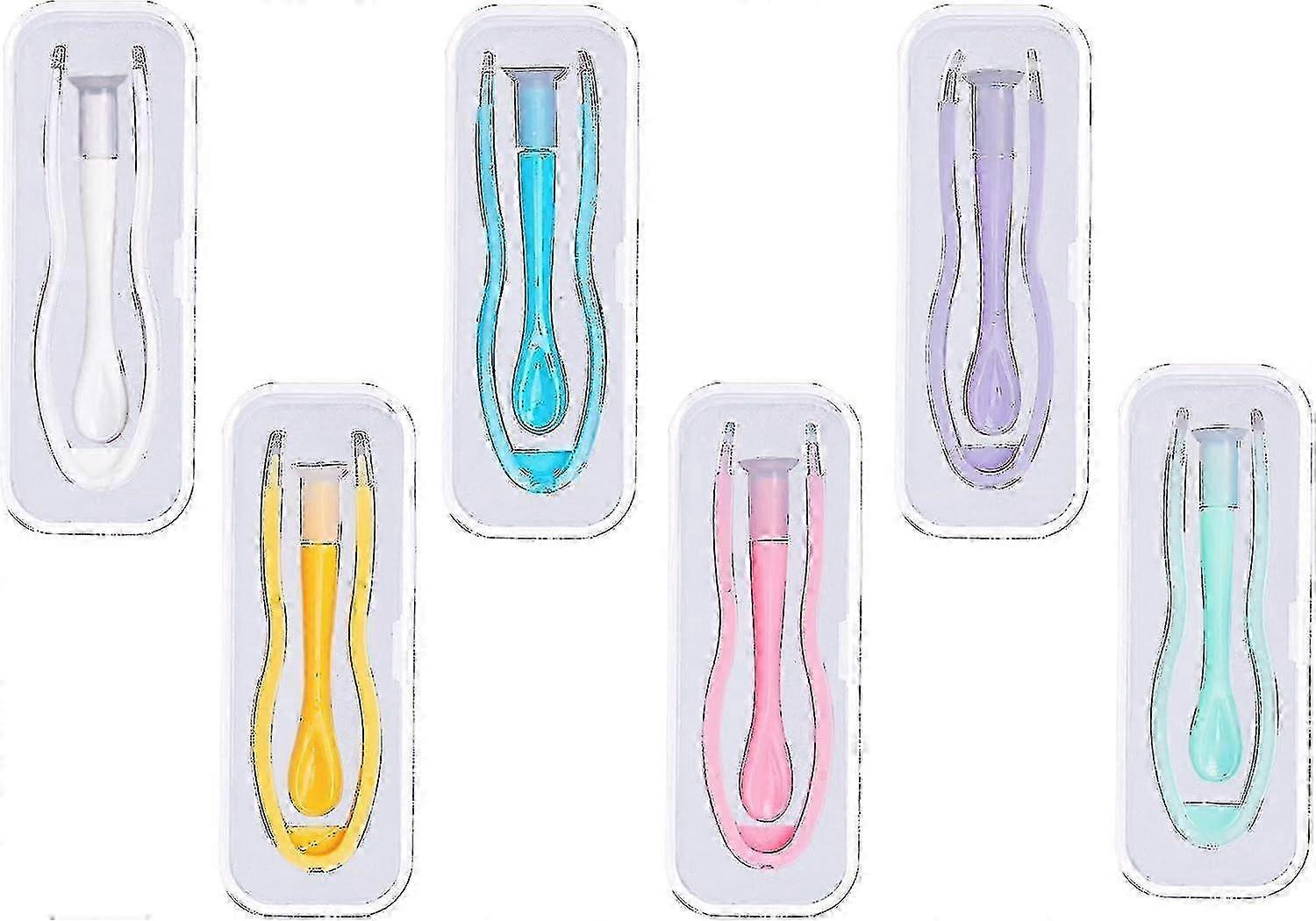 Contact Lens Remover And Inserter Tool Case Set, 6pcs Colorful Soft Tip Applicator For Contact Lens Users