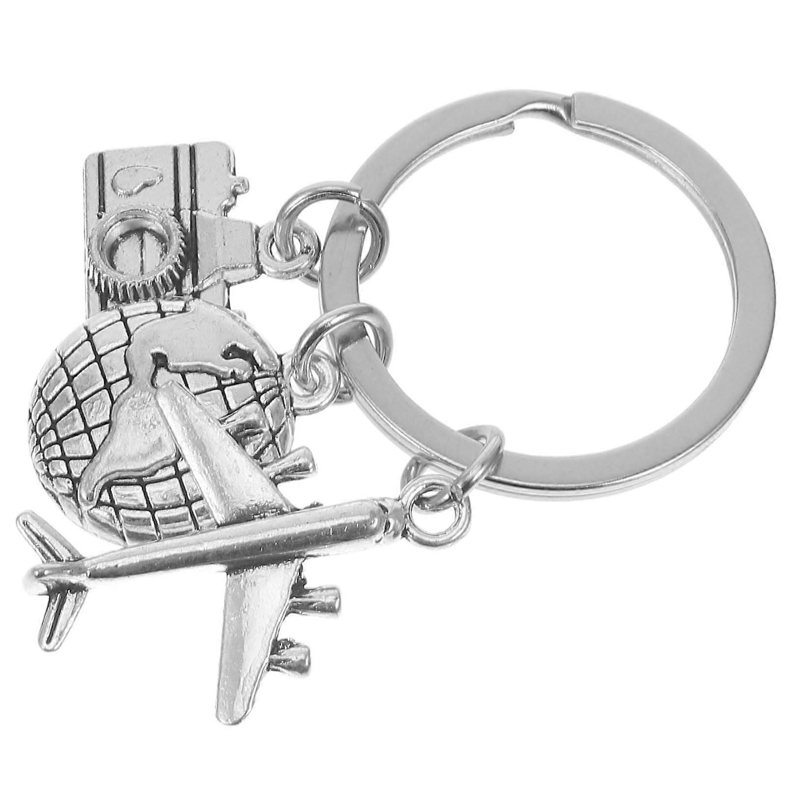 Compact Keyring Pendant Decoration For Work Keys Gift Silver Durable 1Set