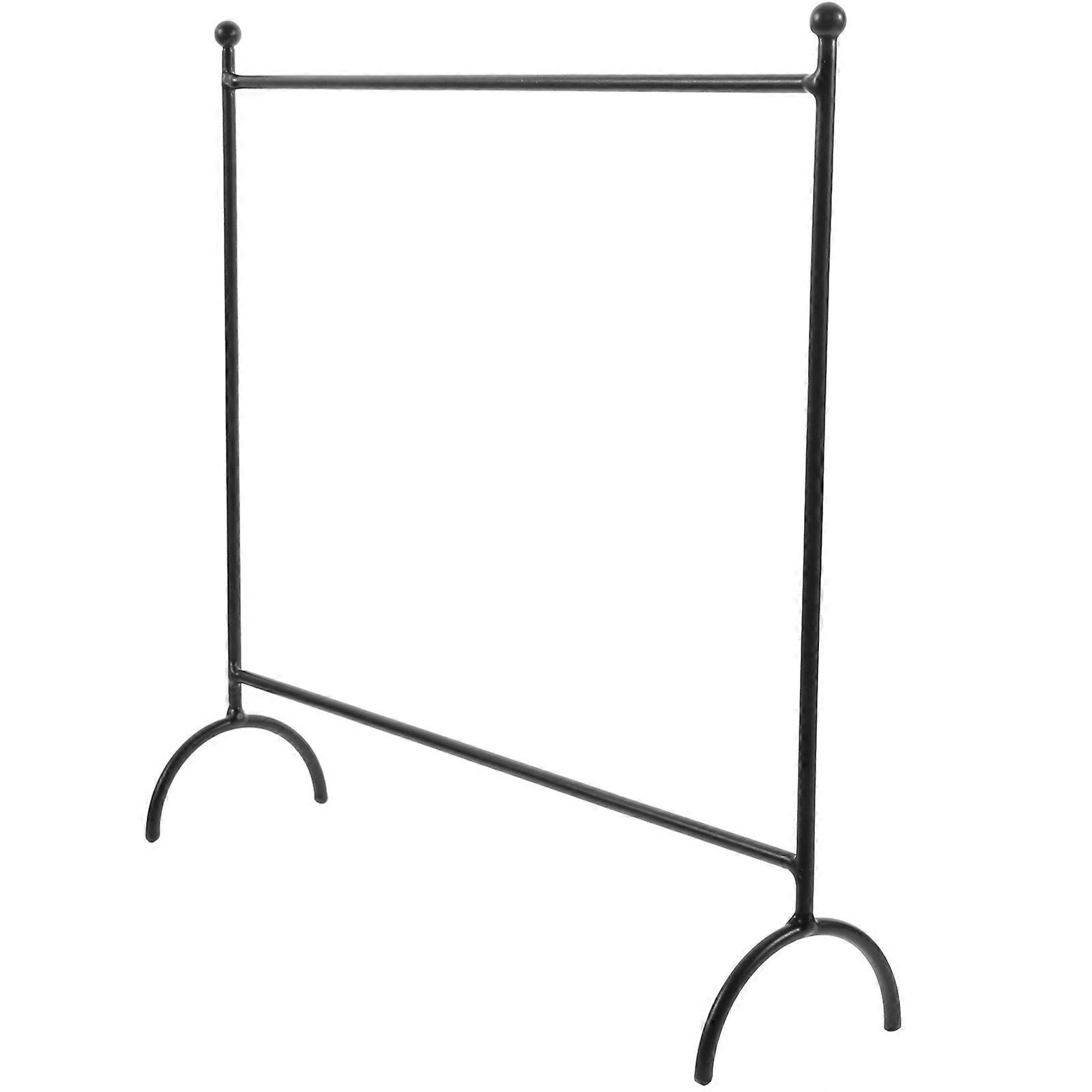 Doll Clothes Holder Metal Rack for Display 2Pcs Black