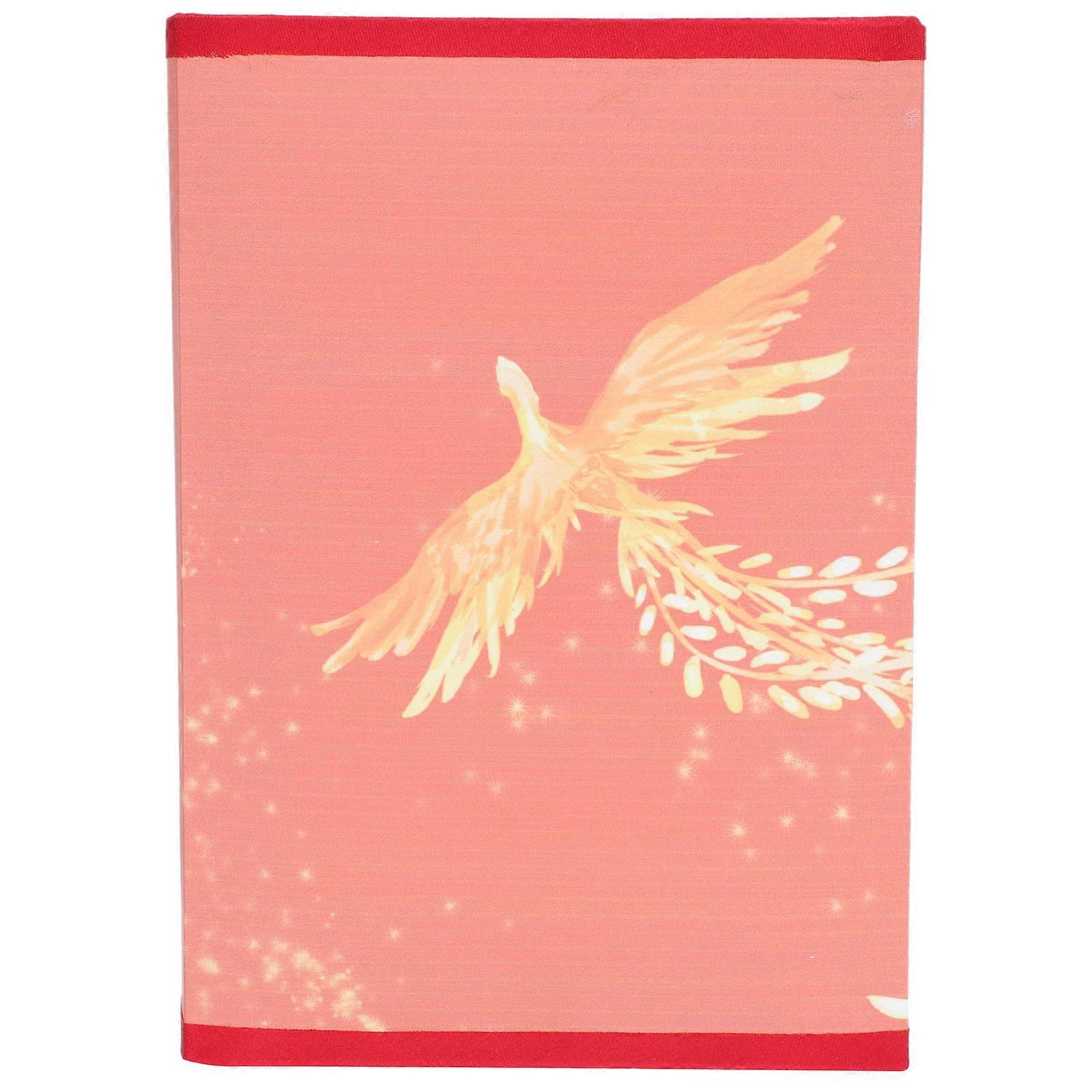 Light Accessory Square Table Lamp Shade for Decor 2Pcs Red Fabric Cover