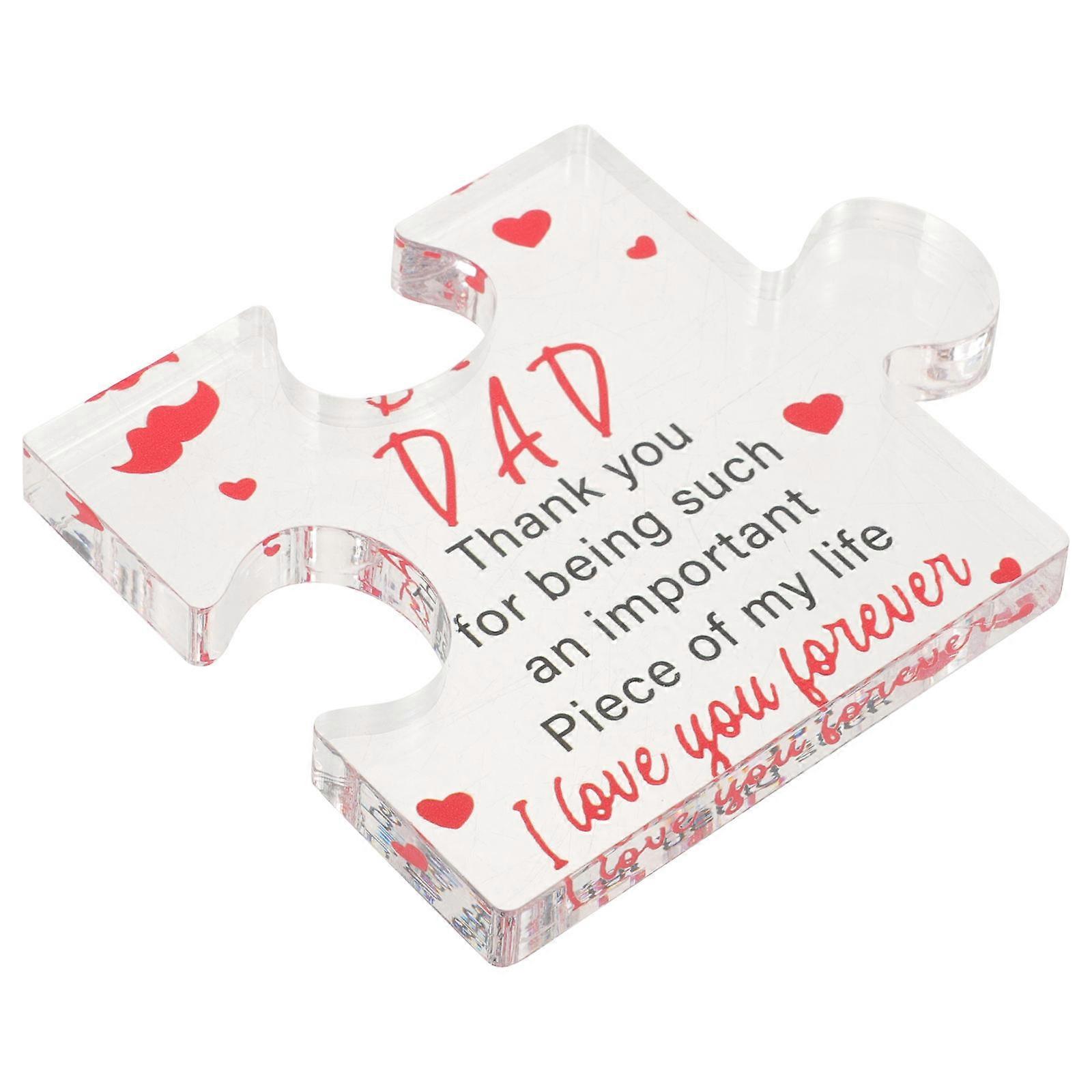 Clear Acrylic Desktop Appreciation Decor 4Pcs Gift For Birthday Or Valentines Day Unique Multi Color Puzzle Style