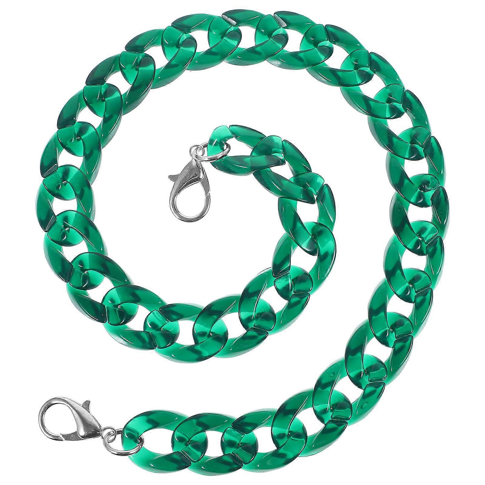 Bag Strap Resin Chain in Green for Bag Accessories 2Pcs Replacement Set