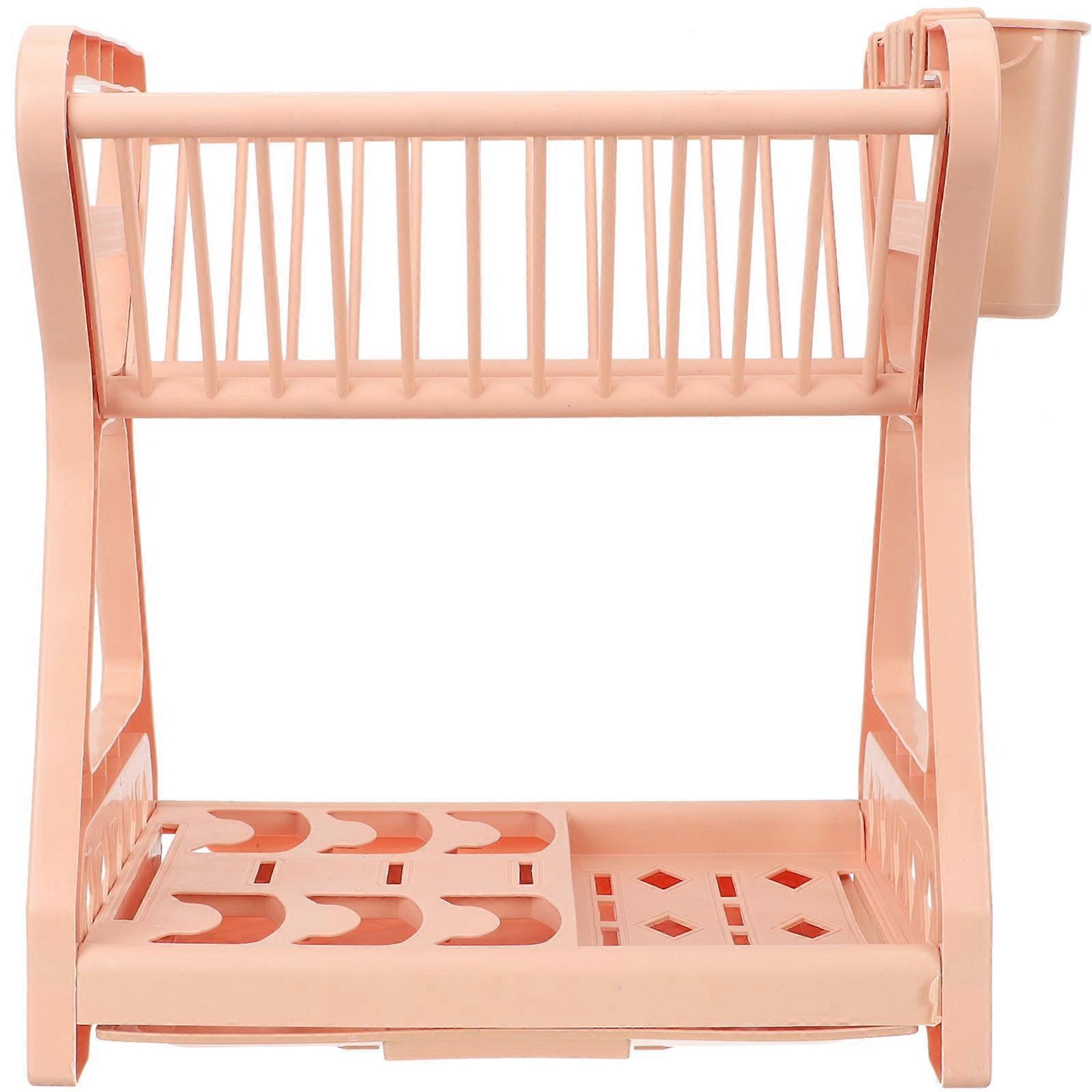 Countertop Dish Drying Rack Dinner Plate Storage Rack Desktop 13×10.2×9.4in Organizing 1Pack