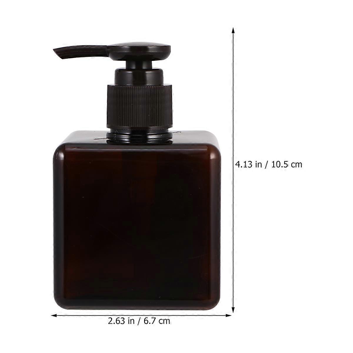 Shower Gel Storage Bottle Pump Bottles for Shampoo Use 6Pcs Brown