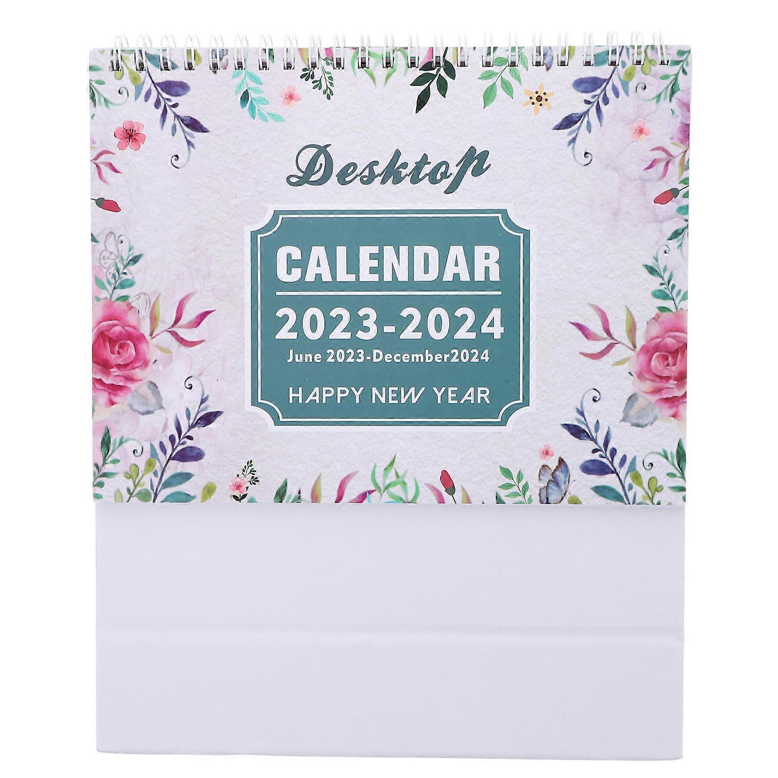 English Monthly Calendar Decorative Table Calendar for Office Use 4Pcs