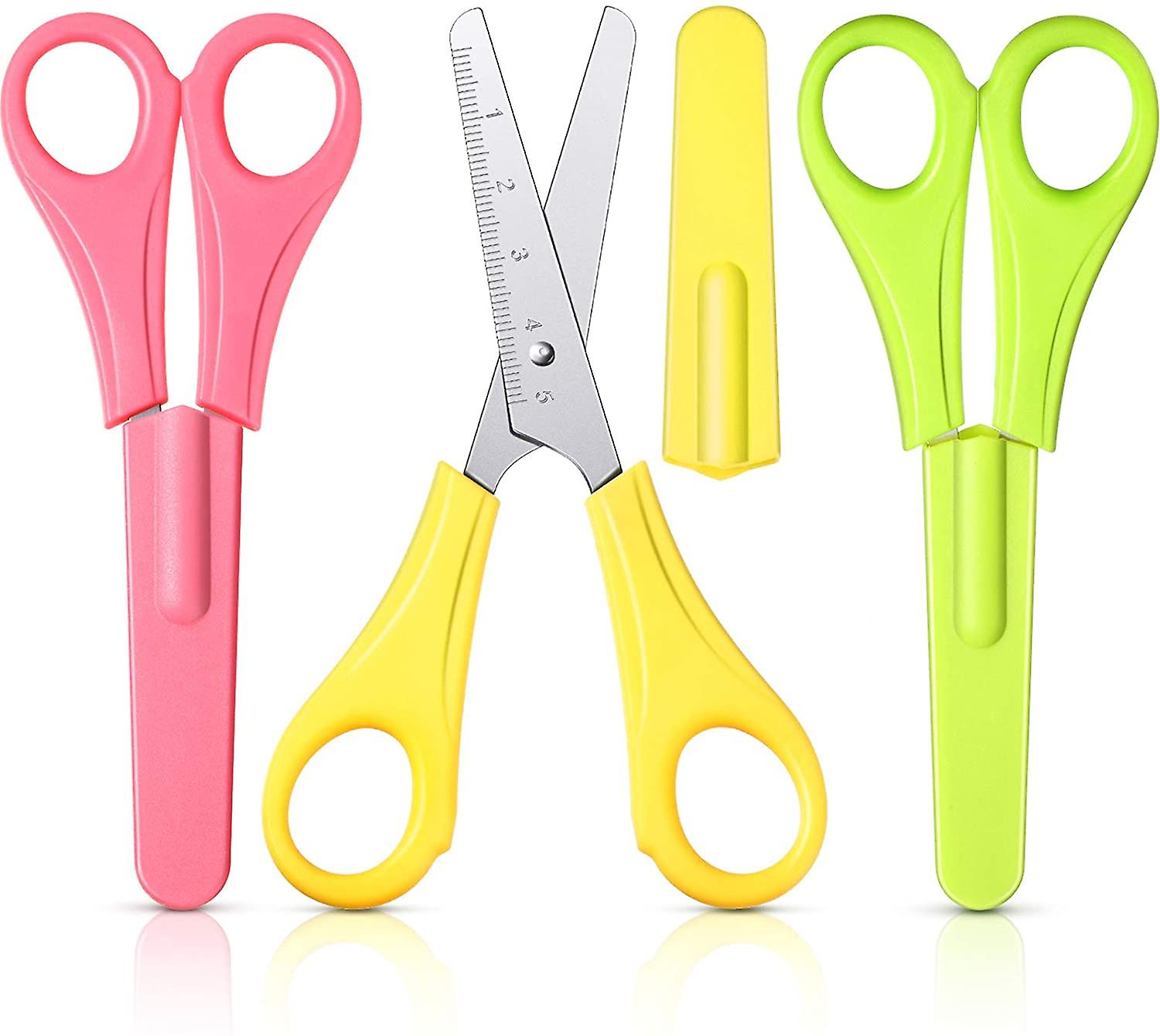 Sxbd Kids Safety Scissors Children Handle Pre-school Training Scissors Plastic Safety Handmade Scissors With Sp