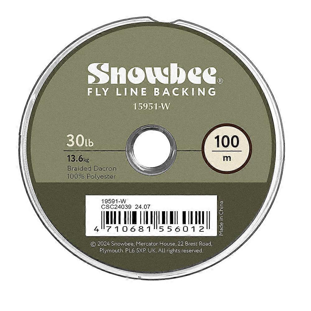 Snowbee Braided Dacron Backing Line - 30lb White 100m