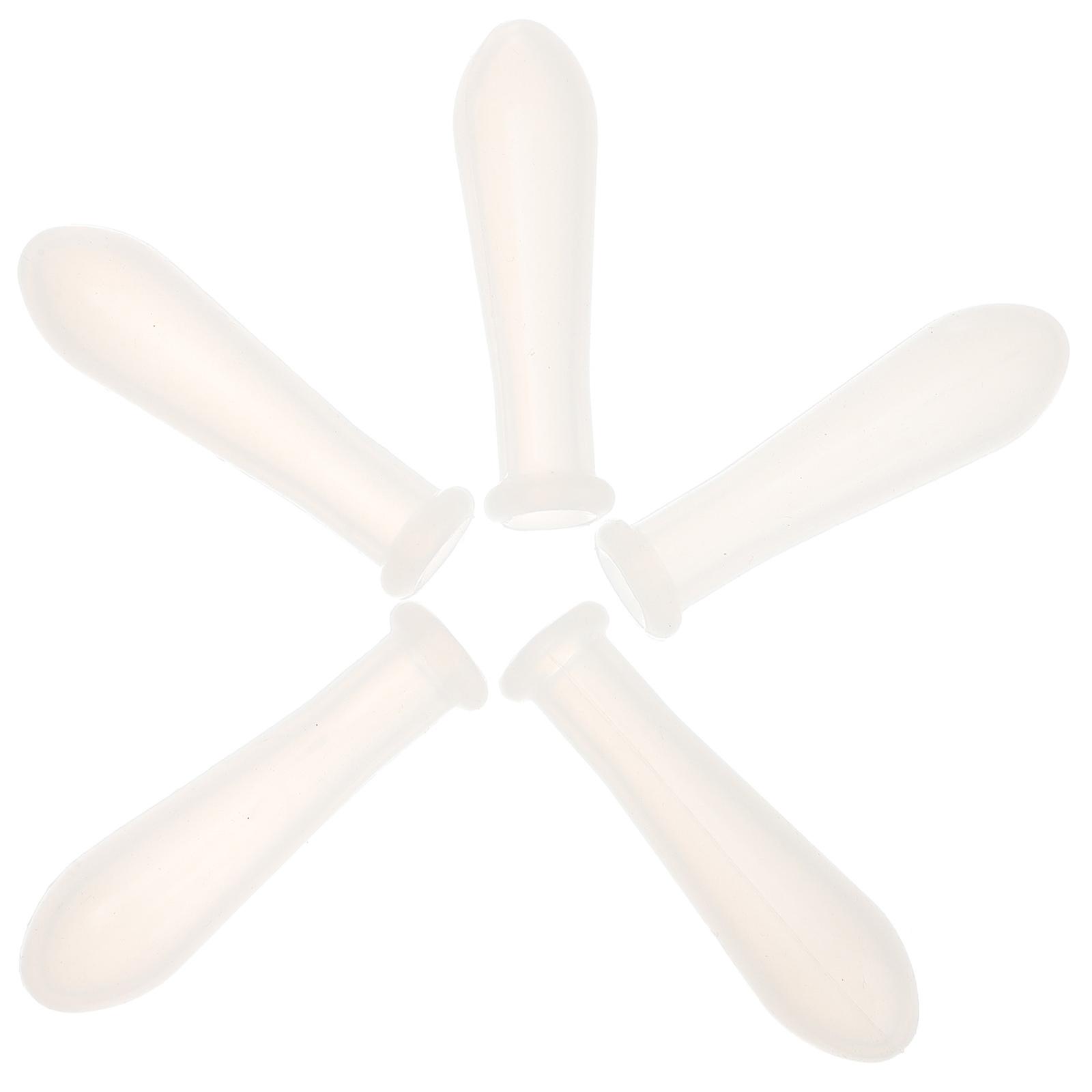 Pipettes Silicone Caps for Graduated Dropper 5Pcs Black Caps