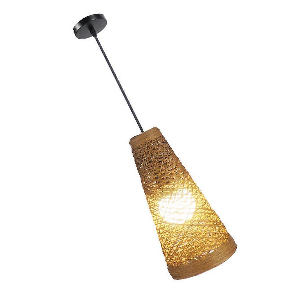 Brown Rattan Weaving Ceiling Light for Indoor Use 1Pcs Hanging Light